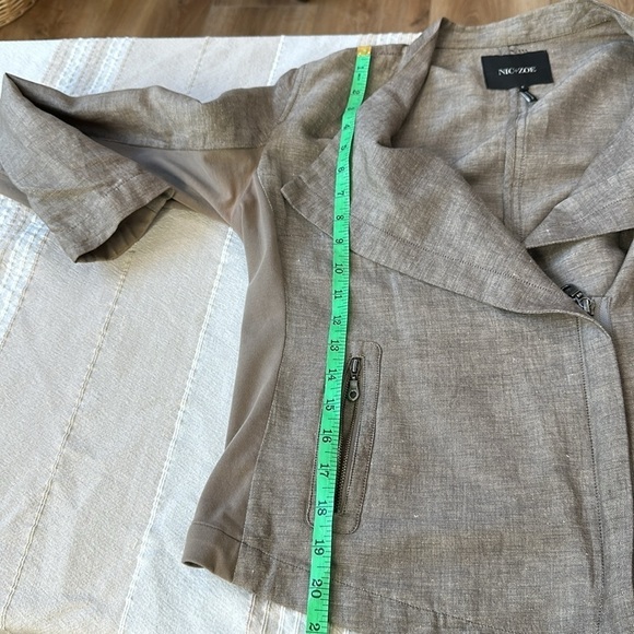 Nic + Zoe linen blend lightweight jacket SZ S - Picture 7 of 8
